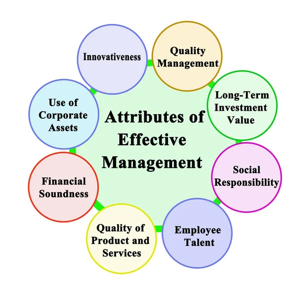 Otto attributi di una gestione efficace — Foto Stock
